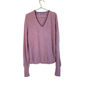 Vintage Izod of London Mens 100% Orlon Acrylic XL Pullover Pink Sweater